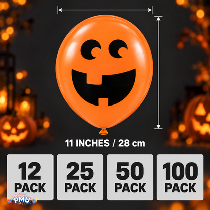 PMU Halloween Balloons - Small Latex Balloons for Halloween Ghost Theme & Birthday Parties, Trick-or-Treat, Party Favors & Decoration Supplies