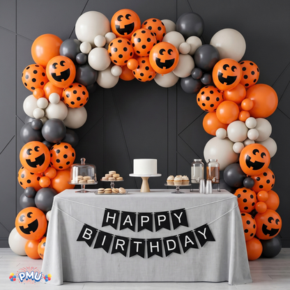 PMU Halloween Balloons - Small Latex Balloons for Halloween Ghost Theme & Birthday Parties, Trick-or-Treat, Party Favors & Decoration Supplies