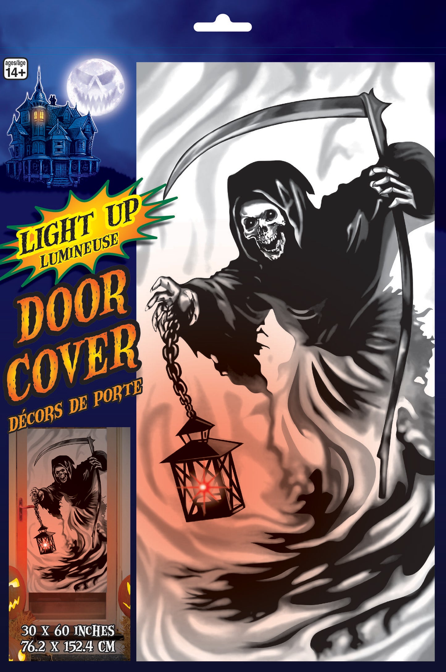 PMU Halloween Window Poster  - Perfect Halloween Painting Posters for Room & Wall Art - Scary Party Theme Supplies - Backlit Poster