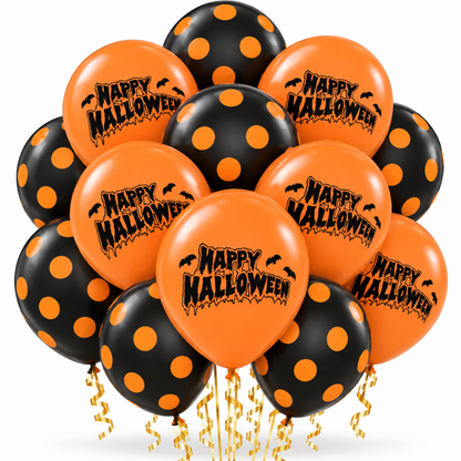 PMU Halloween Balloons - Small Latex Balloons for Halloween Ghost Theme & Birthday Parties, Trick-or-Treat, Party Favors & Decoration Supplies