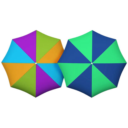 PMU Beach Umbrella 6 feet Opens to 72 inches Multicolor Beach Parasol and Outdoor Sun Protection Polyester