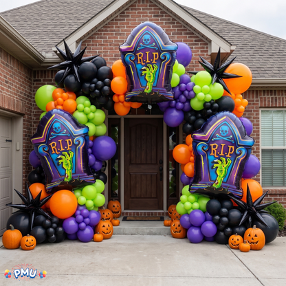 PMU Halloween Mylar Foil Balloons for Halloween Party Decorations, Haunted House, Photo Booth & Spooky Celebrations