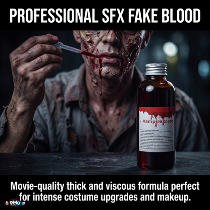 PMU Fake Blood, Halloween Costume Makeup, Fake Blood for Costumes