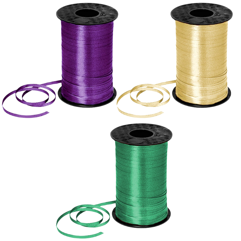 PMU Curling Ribbon Set – Crimped Ribbon for Gift Wrapping, Decorative Bows, Balloons & Craft Projects
