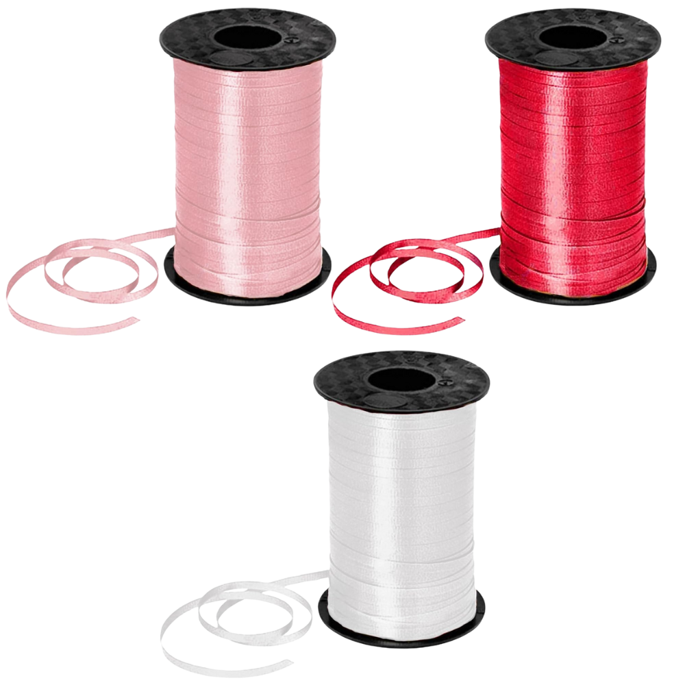 PMU Curling Ribbon Set – Crimped Ribbon for Gift Wrapping, Decorative Bows, Balloons & Craft Projects