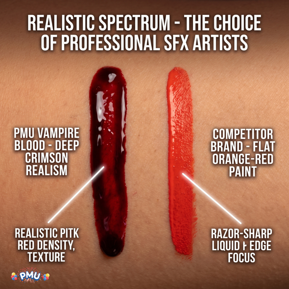 PMU Fake Blood, Halloween Costume Makeup, Fake Blood for Costumes