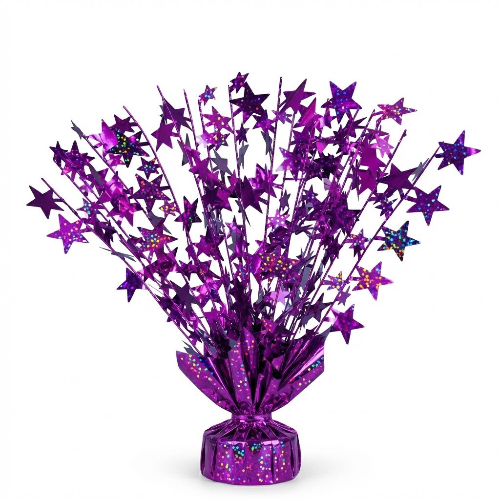 PMU Starburst Balloon Centerpiece - Beautiful Table Centerpieces for Memorial Day, Birthdays, Halloween, Veterans Day Party & Independence Day Celebration - 15in / 7.34cm