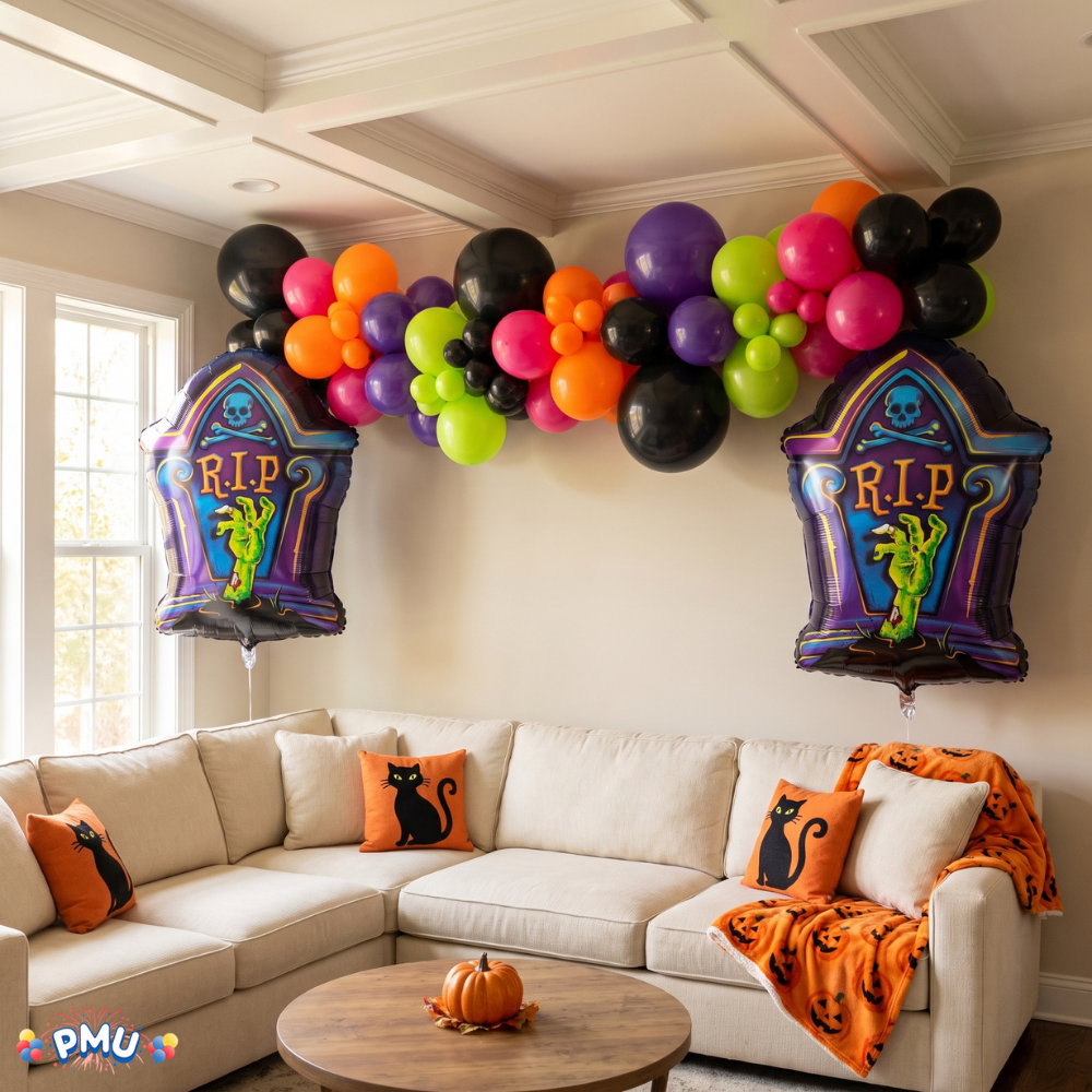 PMU Halloween Balloons Mylar-Foil