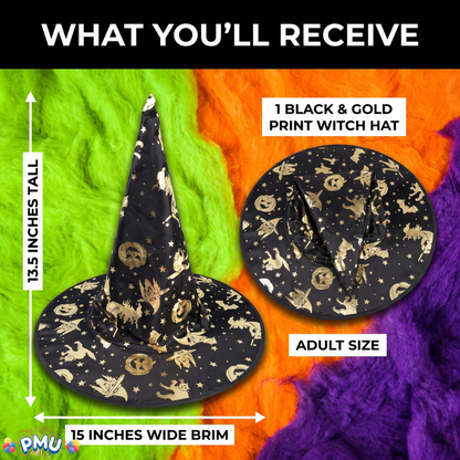 PMU Halloween Party Accessories Decoration Costume Witch Hats