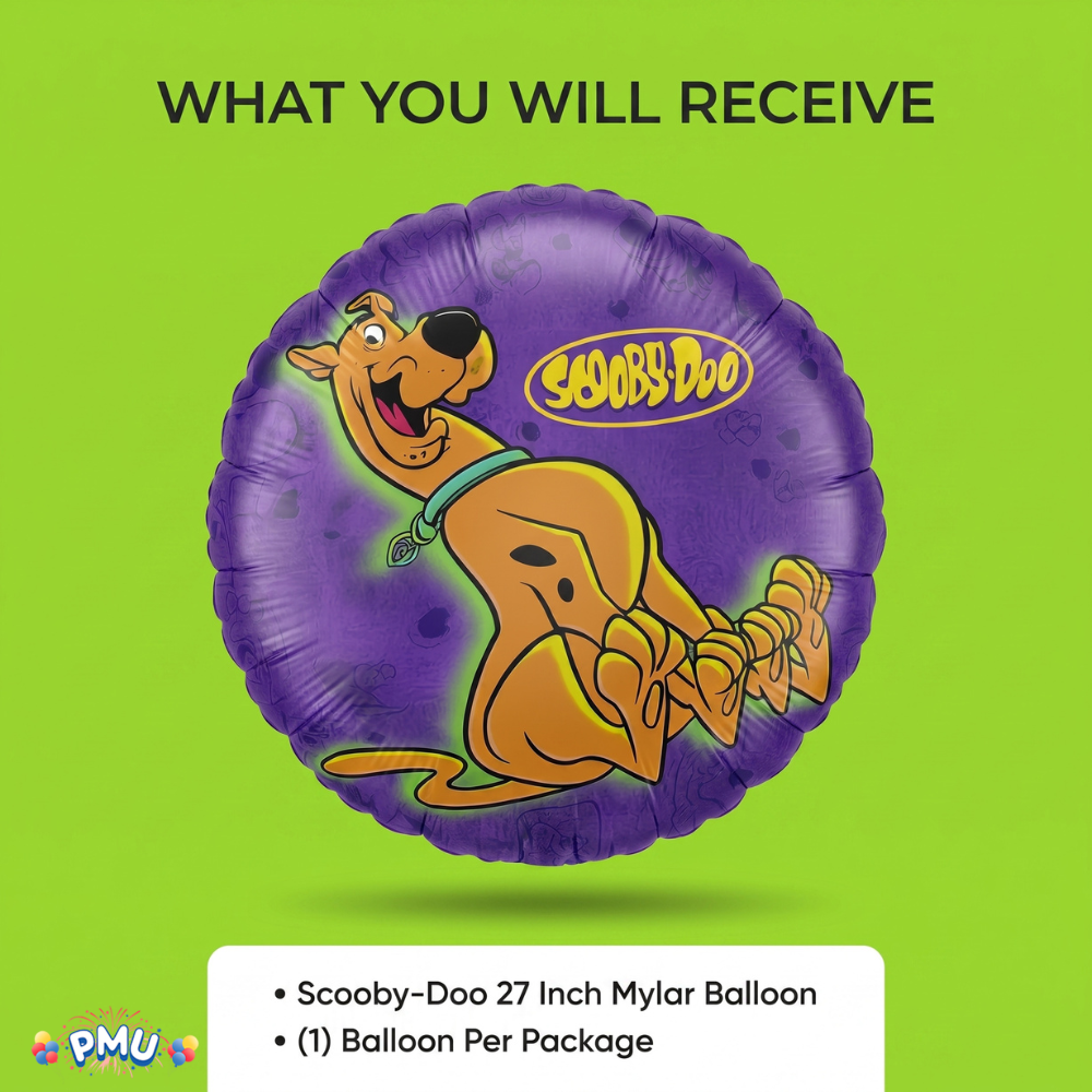 PMU Scooby-Do 27 Inch Mylar Balloon For Birthday, Party Supplies & Decorations Purple