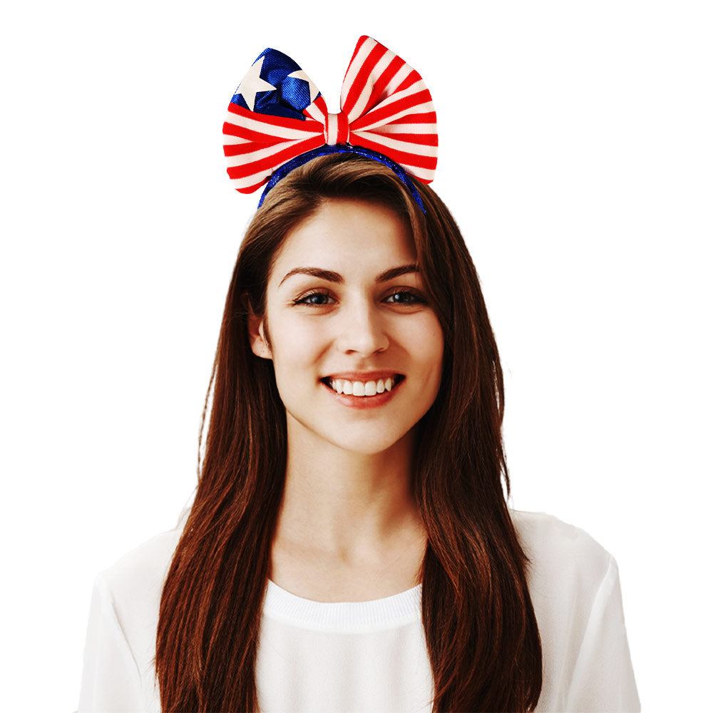 PMU Patriotic Headband 4th of July Party Wearable Headwear Costume and Decoration Accessory