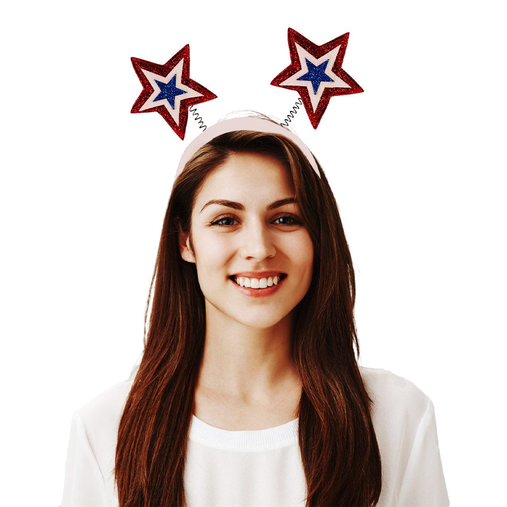 PMU Patriotic Headband 4th of July Party Wearable Headwear Costume and Decoration Accessory