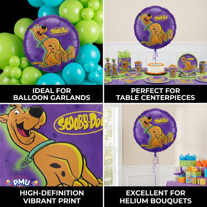 PMU Scooby-Do 27 Inch Mylar Balloon For Birthday, Party Supplies & Decorations Purple