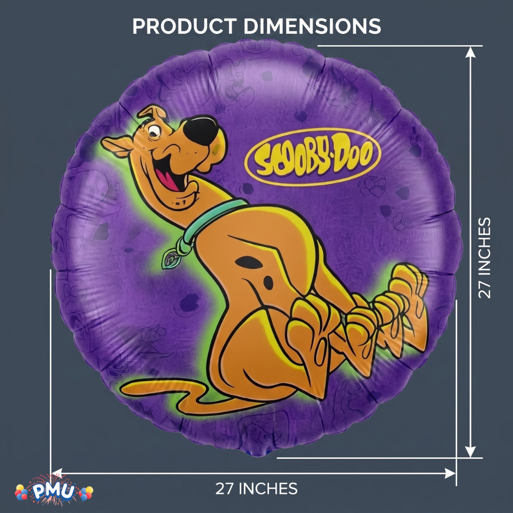 PMU Scooby-Do 27 Inch Mylar Balloon For Birthday, Party Supplies & Decorations Purple