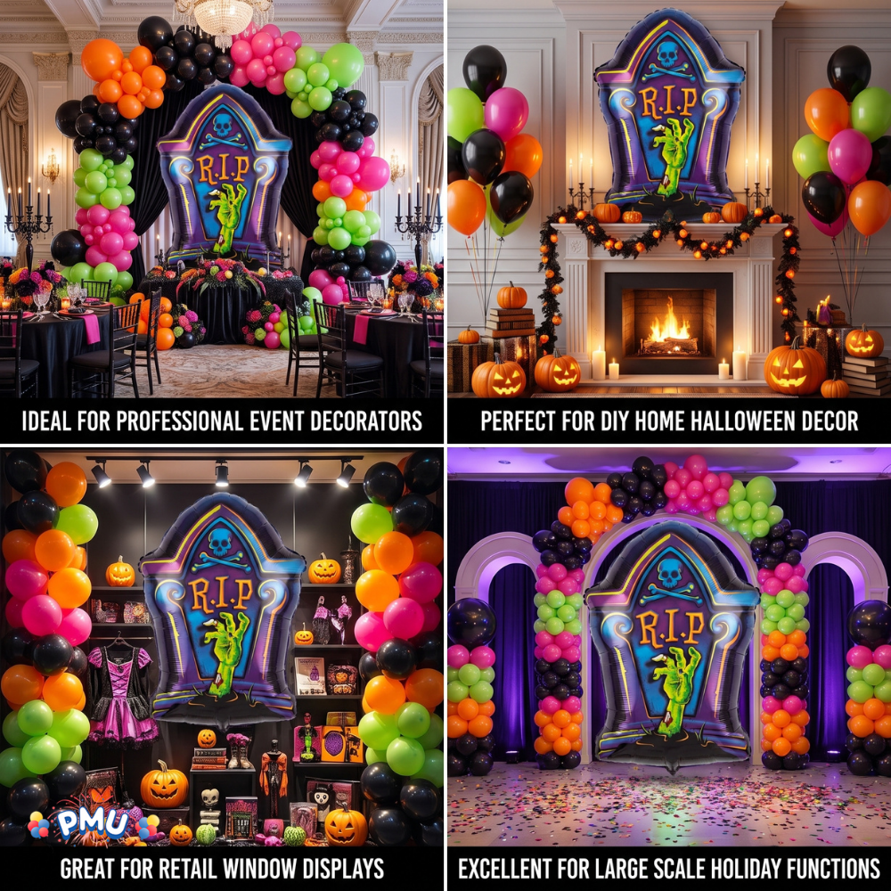 PMU Halloween Balloons Mylar-Foil