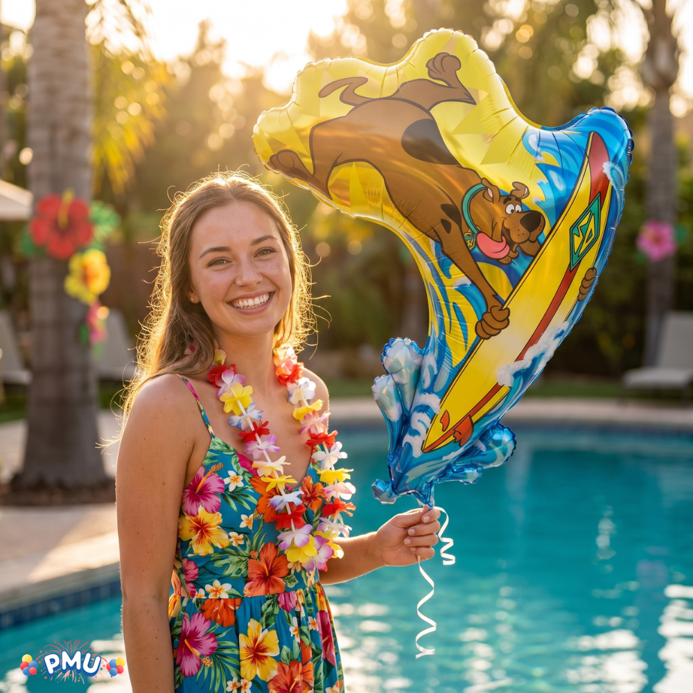 PMU 25 Pc Scooby-Do 40Inch Mylar Balloon For Birthday, Party Supplies & Decorations Surfing