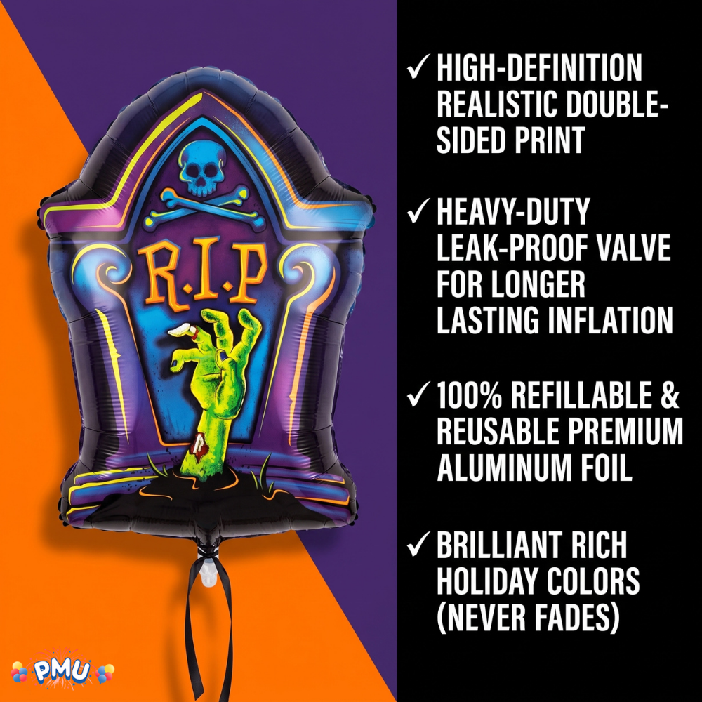 PMU Halloween Balloons Mylar-Foil