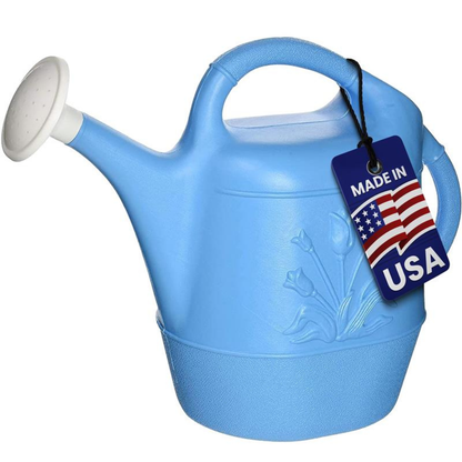 PMU 2 Gallon Watering Can - Garden Watering Can for Indoor & Outdoor Plants - Plastic Water Can with Detachable Sprinkler Head - Large Water Pot, Made in USA