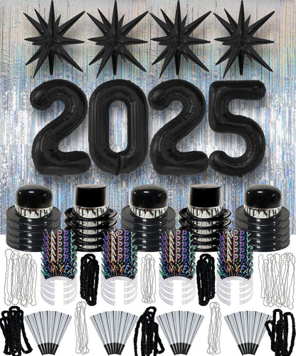 PMU New Year's Eve Party Supplies 2024 Party Kit for New Year's Eve Decorations Supplies, Outfits for Adults, Men and Women