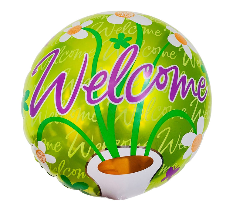 PMU 18 Inches Welcome Multicolored Mylar Balloon