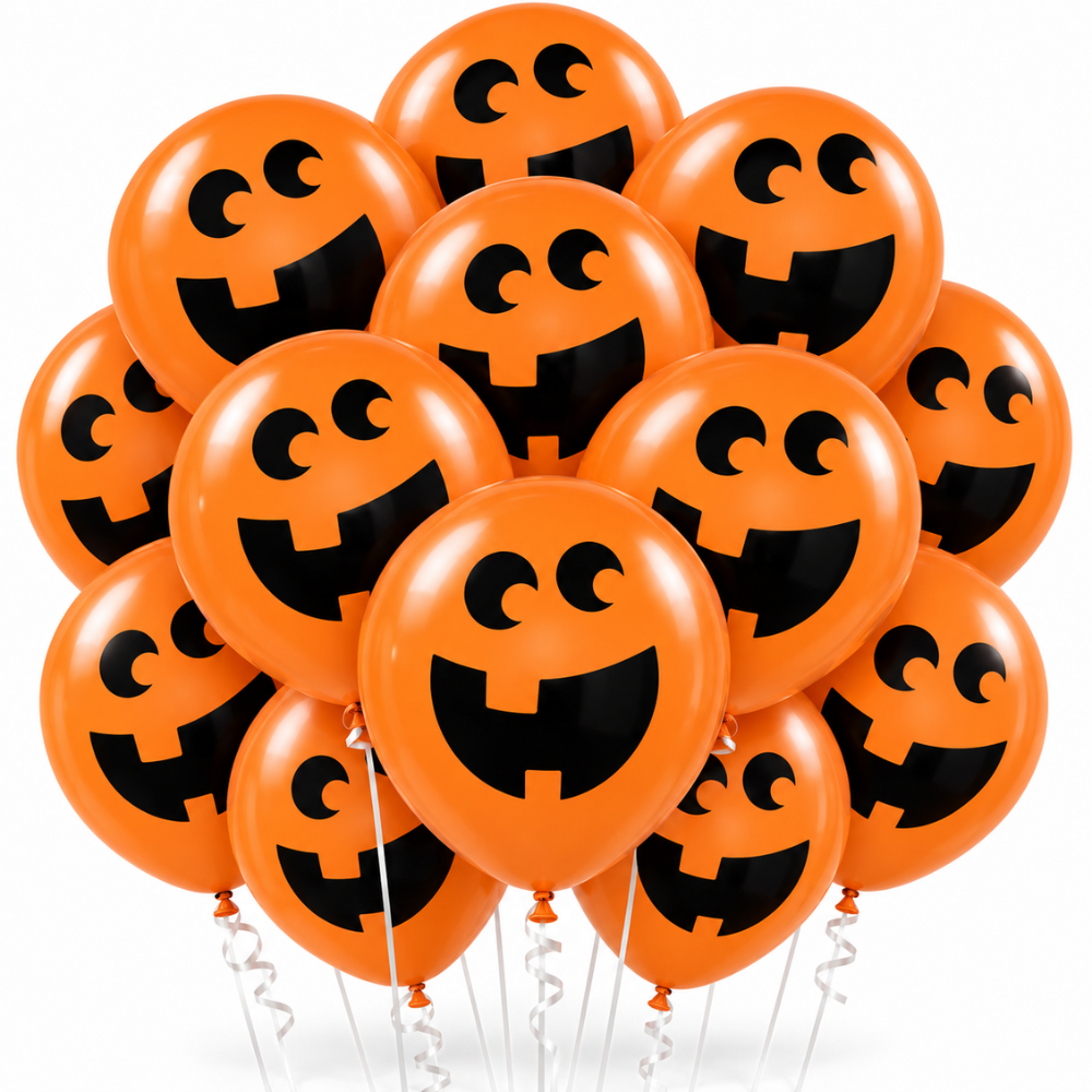 PMU Halloween Balloons - Small Latex Balloons for Halloween Ghost Theme & Birthday Parties, Trick-or-Treat, Party Favors & Decoration Supplies
