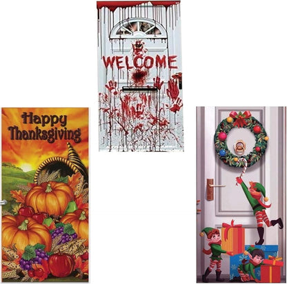 PMU Door Covers - Thanksgiving Door Covers - Thanksgiving Banner - Front Door Cover for Thanksgiving