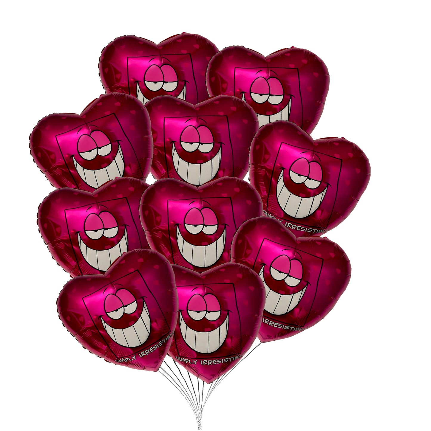 PMU Happy Valentine's Day 18 Inch Hearts Mylar-Foil Balloon