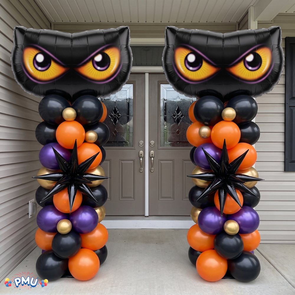 PMU Halloween Mylar Foil Balloons for Halloween Party Decorations, Haunted House, Photo Booth & Spooky Celebrations