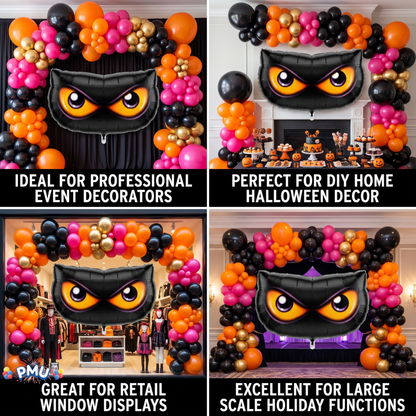 PMU Halloween Mylar Foil Balloons for Halloween Party Decorations, Haunted House, Photo Booth & Spooky Celebrations