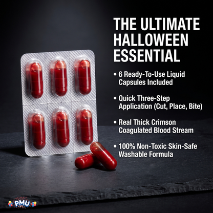 PMU Fake Blood, Halloween Costume Makeup, Fake Blood for Costumes