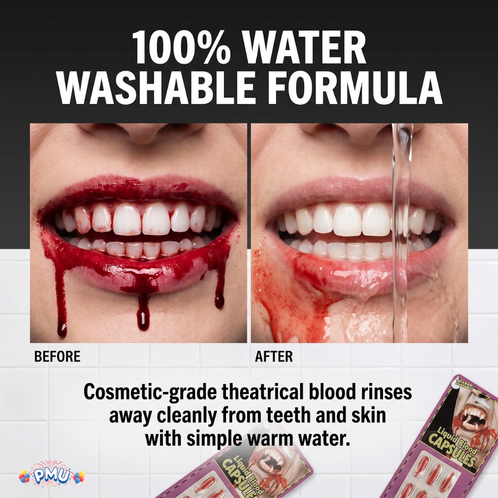 PMU Fake Blood, Halloween Costume Makeup, Fake Blood for Costumes