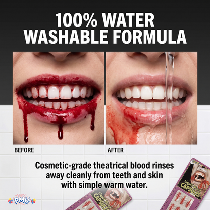 PMU Fake Blood, Halloween Costume Makeup, Fake Blood for Costumes
