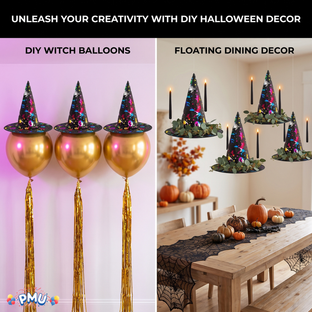 PMU Halloween Party Accessories Decoration Costume Witch Hats