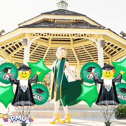 PMU Graduation Jumping Smiley Grad Balloon Bouquet (5/Pkg) Pkg/1