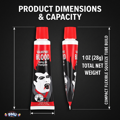 PMU Fake Blood, Halloween Costume Makeup, Fake Blood for Costumes
