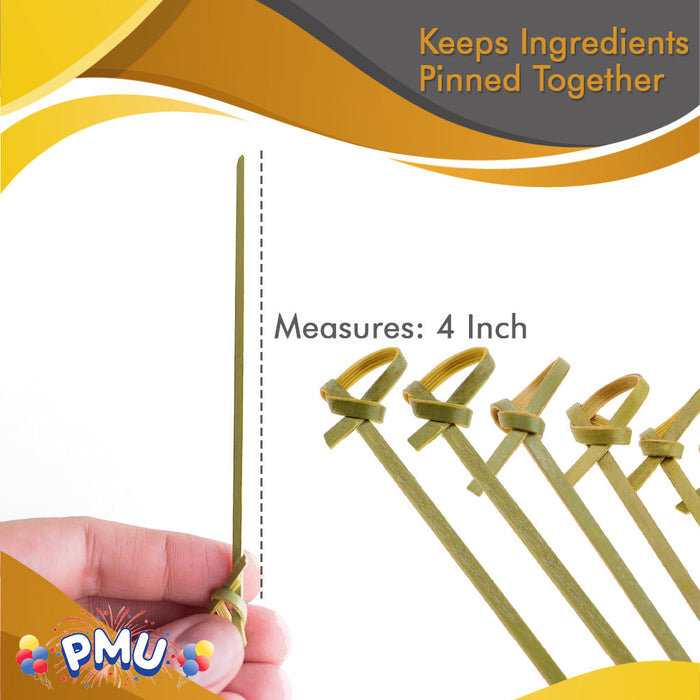 PMU Luau Bamboo Food Picks 4 Inches (100/Pkg)