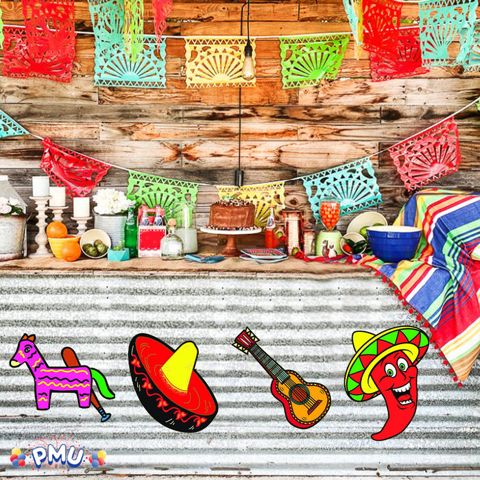 PMU Cinco de Mayo Cut Out Decorations & Mexican Themed Photo Booth Prop Set