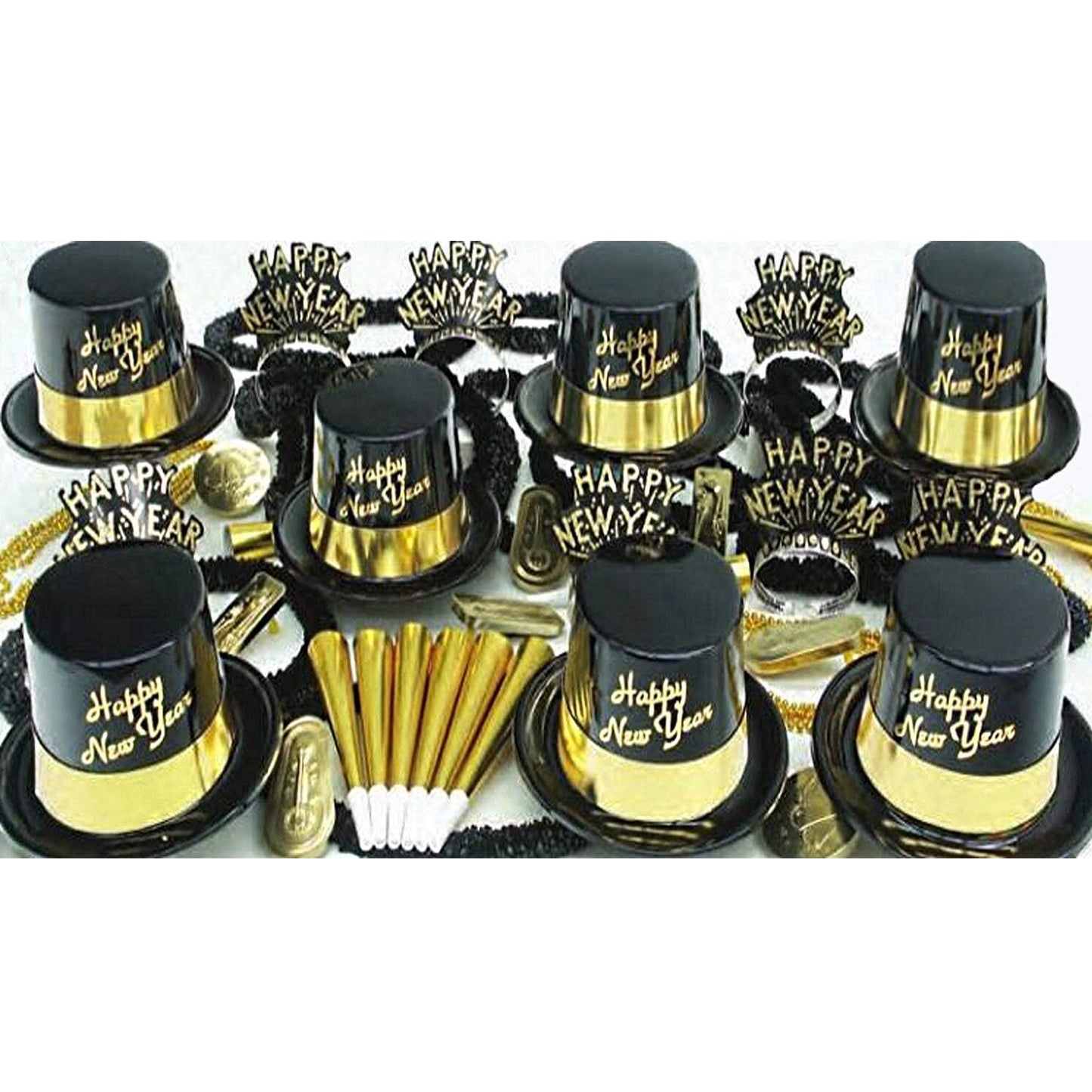 PMU New Year's Eve Party Supplies 2024 Party Kit for New Year's Eve Decorations Supplies, Outfits for Adults, Men and Women