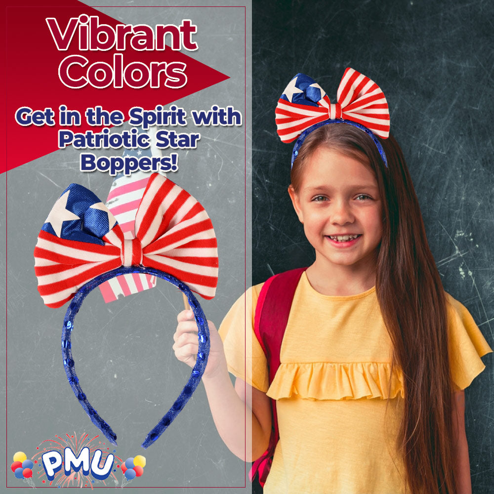 PMU Patriotic Headband 4th of July Party Wearable Headwear Costume and Decoration Accessory