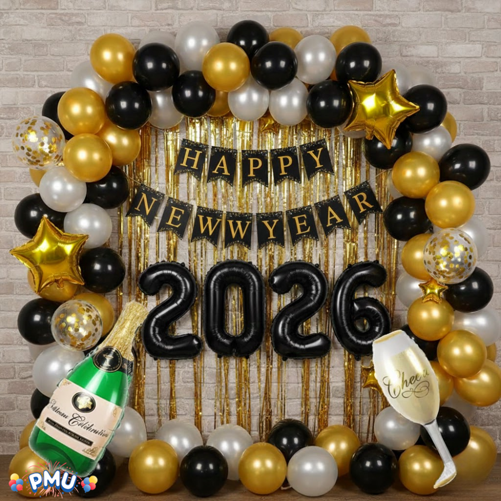 PMU New Year's Eve Party "2026" 16inch, 30inch, & 40inch in Number Mylar Balloons 2026 New Year, Graduation, Birthday, Special Events Accessories Party Celebration (4/pkg) Pkg/1