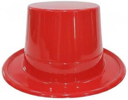 PMU Plastic Party Top Hat for Adults & Kids - Plastic Hat for Parties, New Year Events, Magic Shows & Photo Booth Props