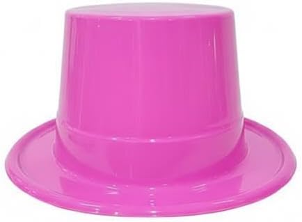 PMU Plastic Party Top Hat for Adults & Kids - Plastic Hat for Parties, New Year Events, Magic Shows & Photo Booth Props