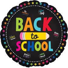 PMU Back to School, Have A Great Day & Welcome Back Rainbow Stars 17 Inch Mylar Balloon