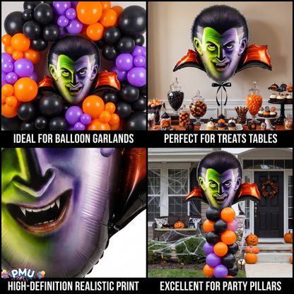 PMU Halloween Mylar Foil Balloons for Halloween Party Decorations, Haunted House, Photo Booth & Spooky Celebrations