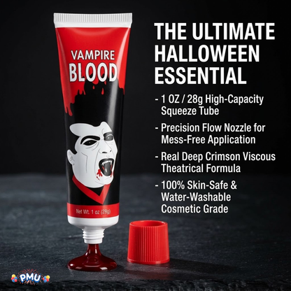 PMU Fake Blood, Halloween Costume Makeup, Fake Blood for Costumes