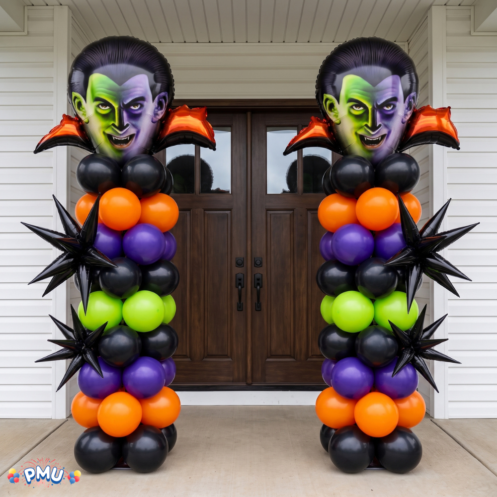 PMU Halloween Mylar Foil Balloons for Halloween Party Decorations, Haunted House, Photo Booth & Spooky Celebrations