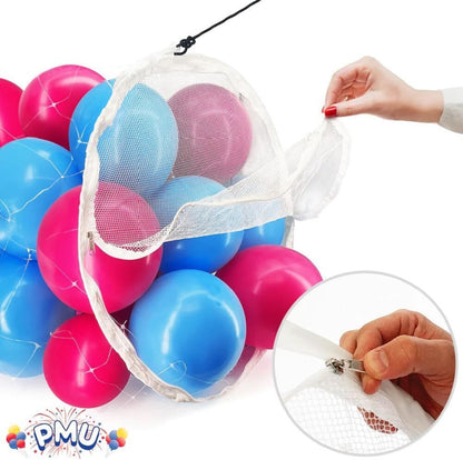 PMU Balloon Release - Reusable Balloon Netting - Balloon Drop Release for Birthday Celebration, Graduation, New Year’s Eve Party Supplies