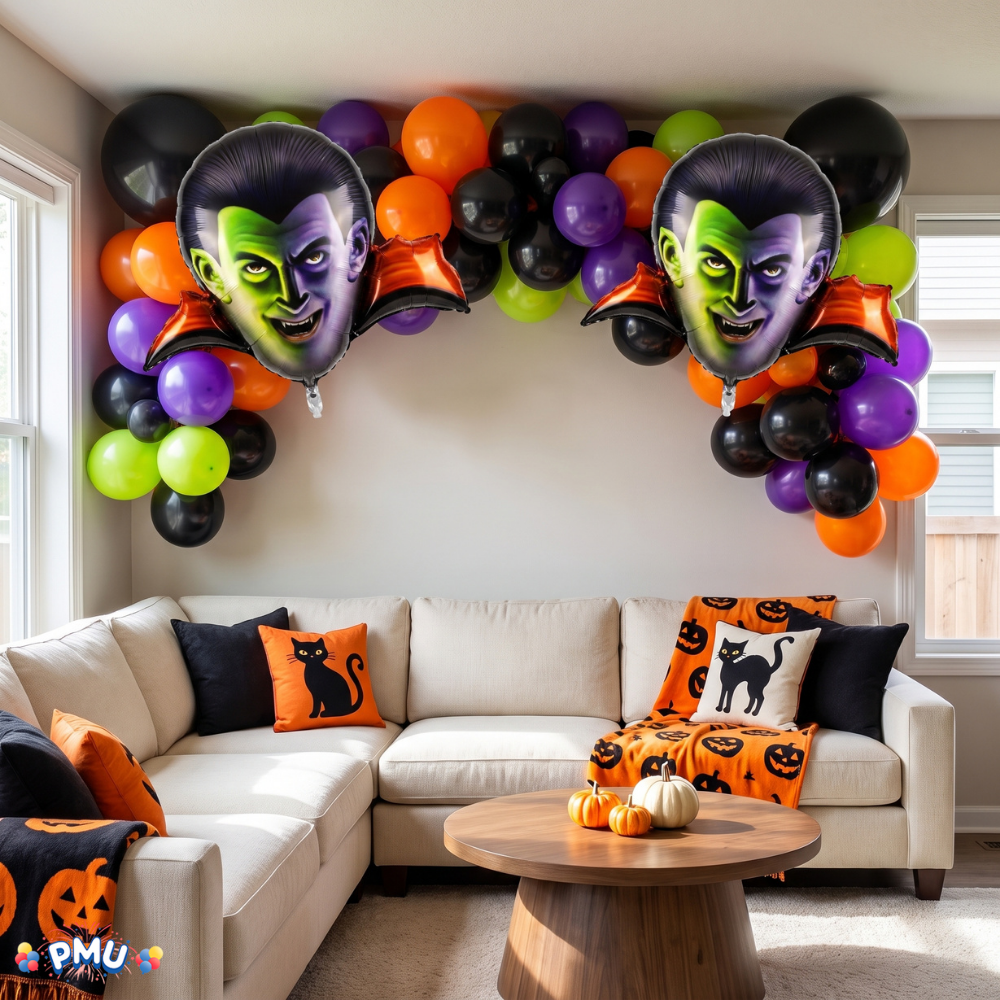 PMU Halloween Mylar Foil Balloons for Halloween Party Decorations, Haunted House, Photo Booth & Spooky Celebrations