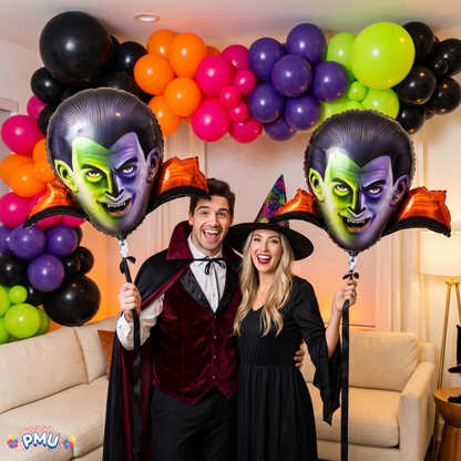 PMU Halloween Mylar Foil Balloons for Halloween Party Decorations, Haunted House, Photo Booth & Spooky Celebrations
