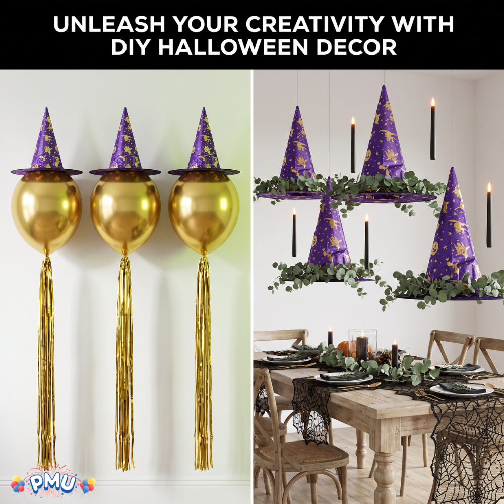 PMU Halloween Party Accessories Decoration Costume Witch Hats